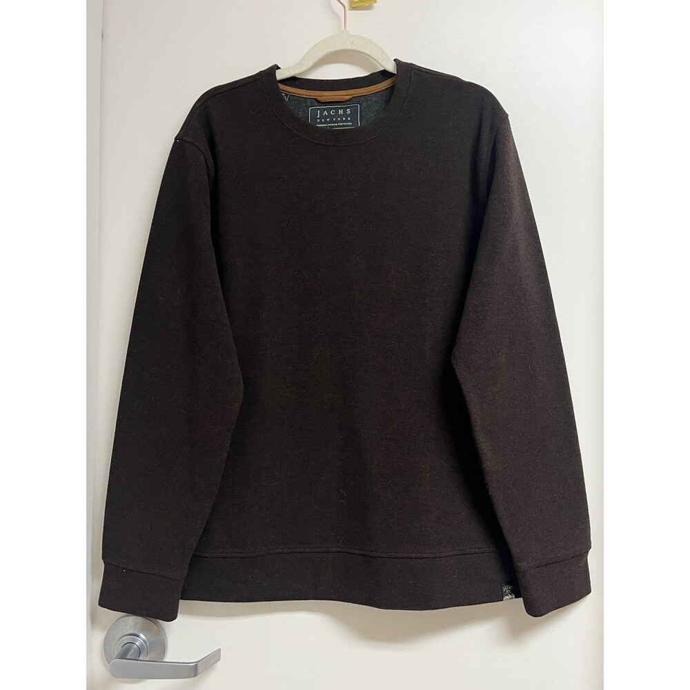 Jachs New York Mens M Pullover Sweater Black Outdoor Crewneck Wool Blend